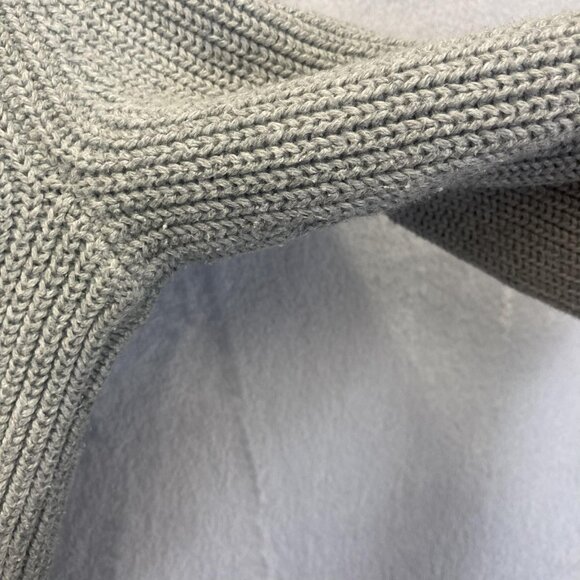 J Crew Knit Sweater Mens XL Gray Brown Shoulder Patch Crewneck Pullover Heavy - Picture 14 of 16